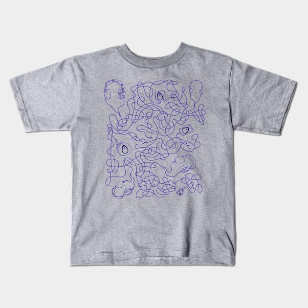 Podcast maze Kids T-Shirt by The HappyGoLukky Podcast